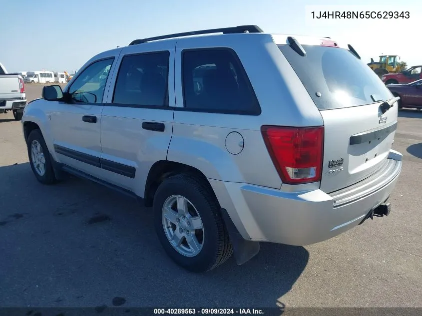 2005 Jeep Grand Cherokee Laredo VIN: 1J4HR48N65C629343 Lot: 40289563