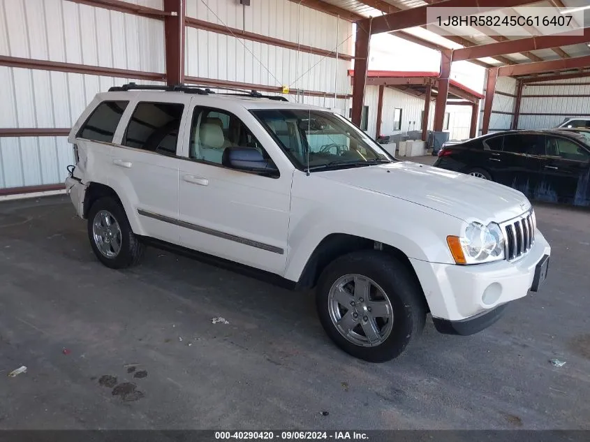 2005 Jeep Grand Cherokee Limited VIN: 1J8HR58245C616407 Lot: 40290420