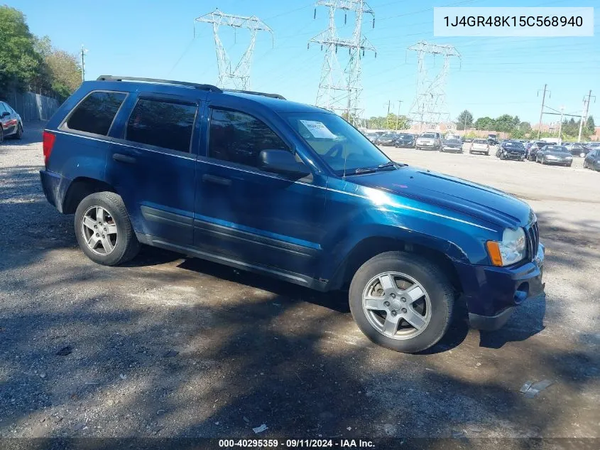 2005 Jeep Grand Cherokee Laredo VIN: 1J4GR48K15C568940 Lot: 40295359