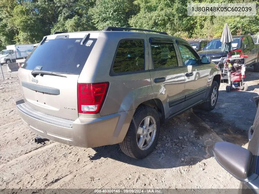 2005 Jeep Grand Cherokee Laredo VIN: 1J8GR48K05C602039 Lot: 40300145