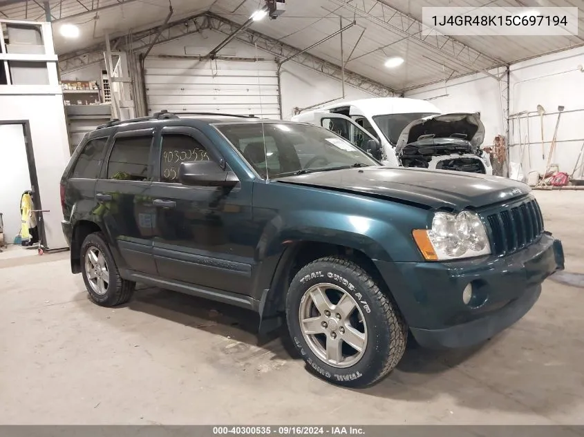 1J4GR48K15C697194 2005 Jeep Grand Cherokee Laredo