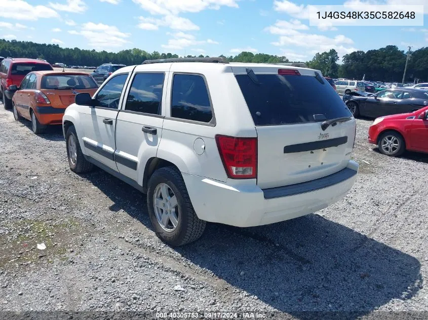 2005 Jeep Grand Cherokee Laredo VIN: 1J4GS48K35C582648 Lot: 40305753