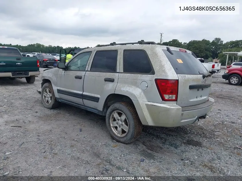 2005 Jeep Grand Cherokee Laredo/Columbia/Freedom VIN: 1J4GS48K05C656365 Lot: 40330925