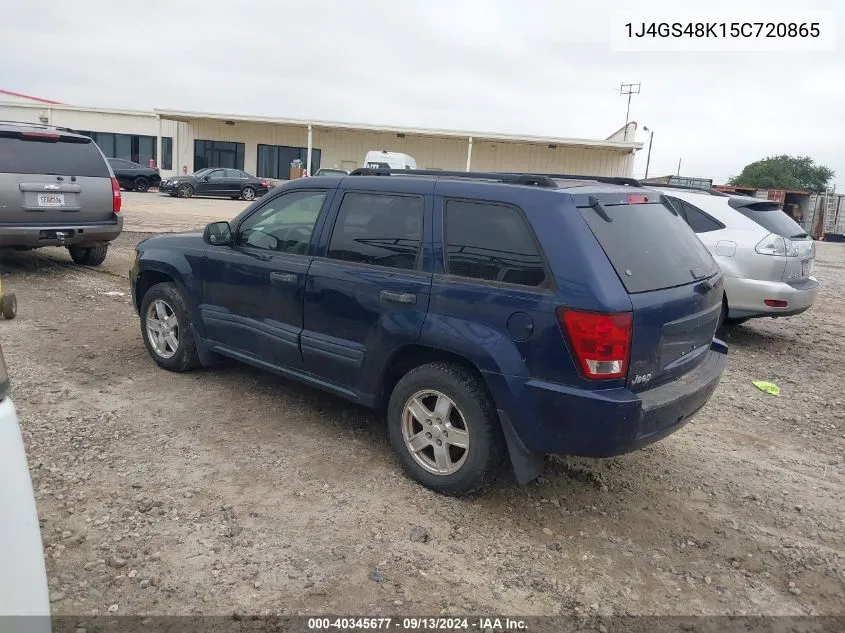 2005 Jeep Grand Cherokee Laredo VIN: 1J4GS48K15C720865 Lot: 40345677