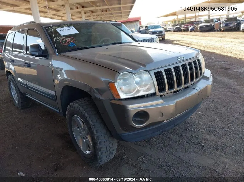 2005 Jeep Grand Cherokee Laredo VIN: 1J4GR48K95C581905 Lot: 40363814