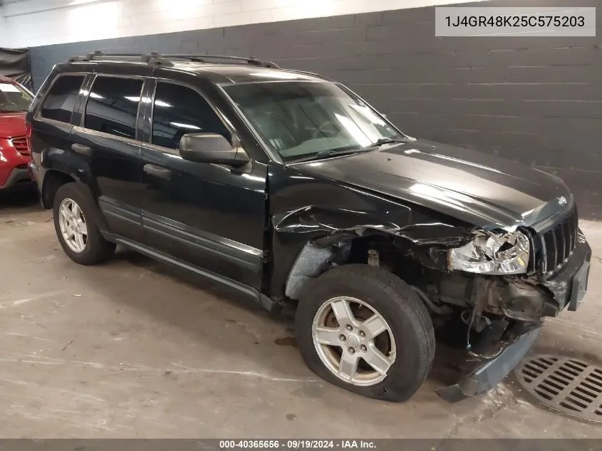 2005 Jeep Grand Cherokee Laredo VIN: 1J4GR48K25C575203 Lot: 40365656