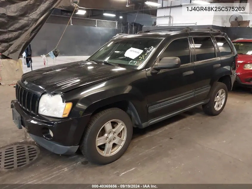 2005 Jeep Grand Cherokee Laredo VIN: 1J4GR48K25C575203 Lot: 40365656