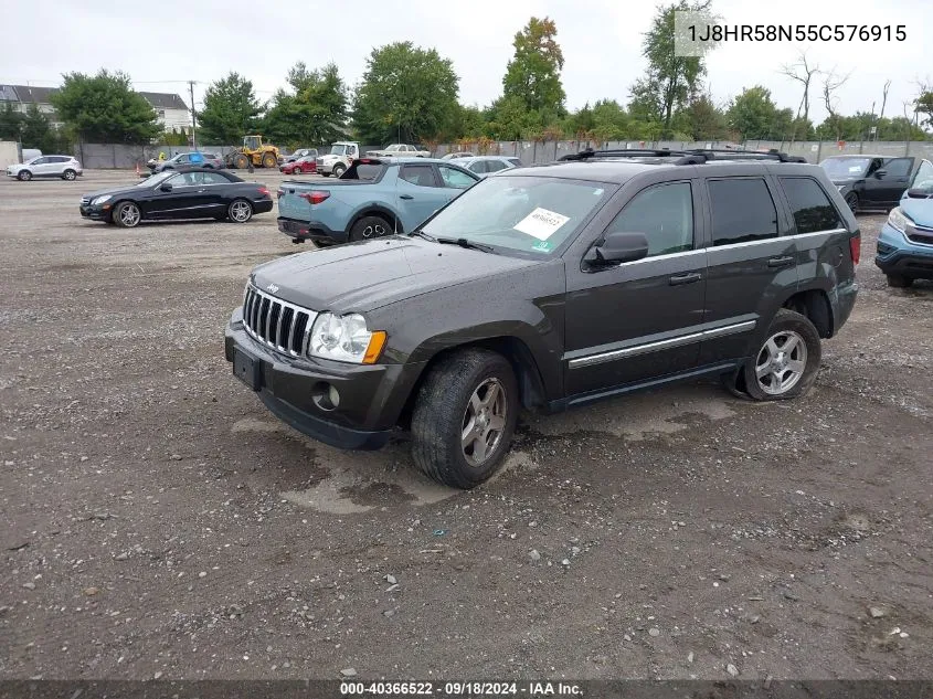 2005 Jeep Grand Cherokee Limited VIN: 1J8HR58N55C576915 Lot: 40366522