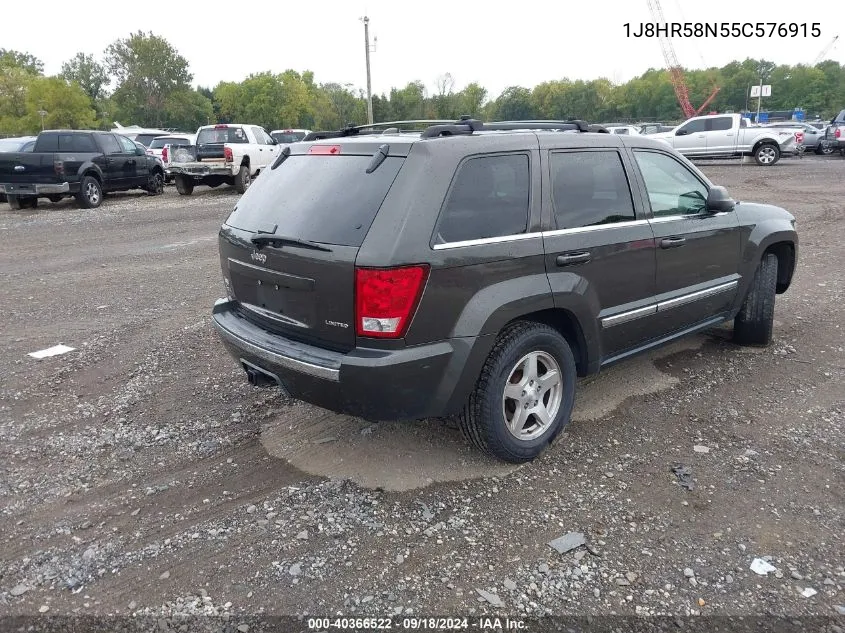 2005 Jeep Grand Cherokee Limited VIN: 1J8HR58N55C576915 Lot: 40366522