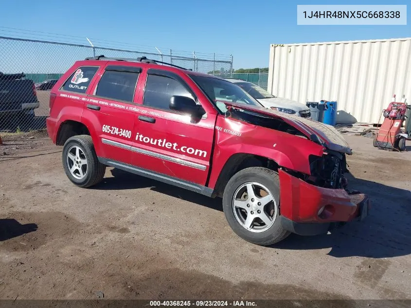 2005 Jeep Grand Cherokee Laredo VIN: 1J4HR48NX5C668338 Lot: 40368245