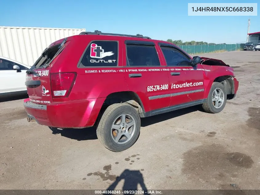 2005 Jeep Grand Cherokee Laredo VIN: 1J4HR48NX5C668338 Lot: 40368245