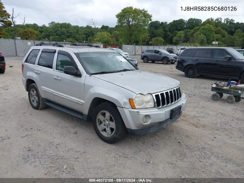 2005 Jeep Grand Cherokee Limited VIN: 1J8HR58285C680126 Lot: 40372105