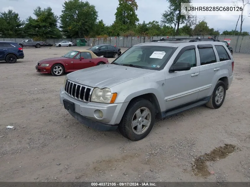 2005 Jeep Grand Cherokee Limited VIN: 1J8HR58285C680126 Lot: 40372105