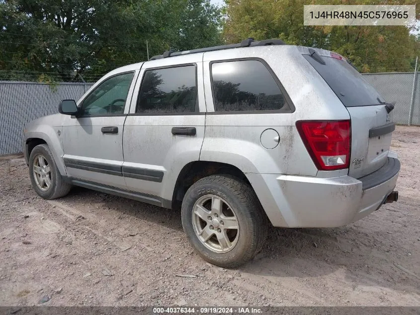 2005 Jeep Grand Cherokee Laredo VIN: 1J4HR48N45C576965 Lot: 40376344