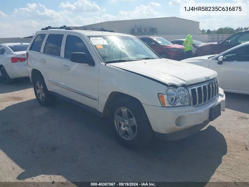 2005 Jeep Grand Cherokee Limited VIN: 1J4HR58235C636875 Lot: 40387067