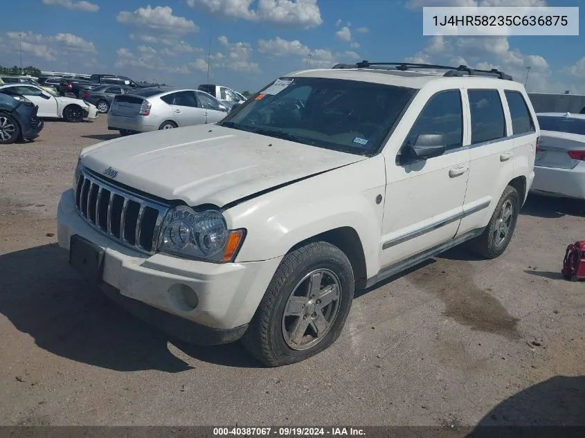 2005 Jeep Grand Cherokee Limited VIN: 1J4HR58235C636875 Lot: 40387067