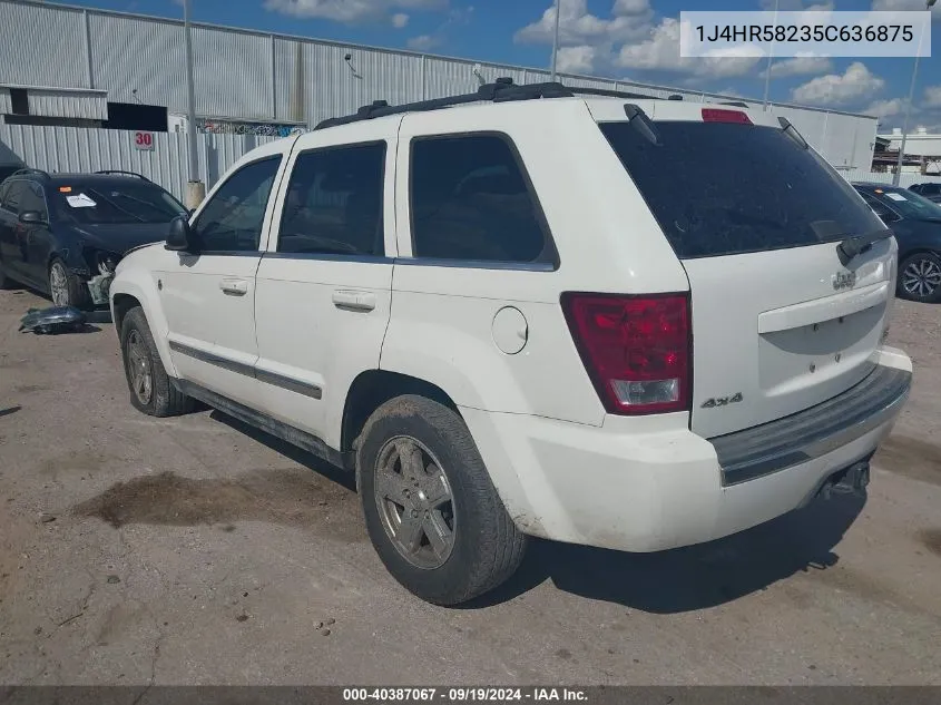 2005 Jeep Grand Cherokee Limited VIN: 1J4HR58235C636875 Lot: 40387067