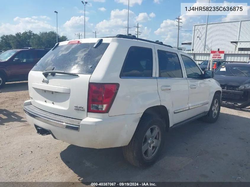 2005 Jeep Grand Cherokee Limited VIN: 1J4HR58235C636875 Lot: 40387067