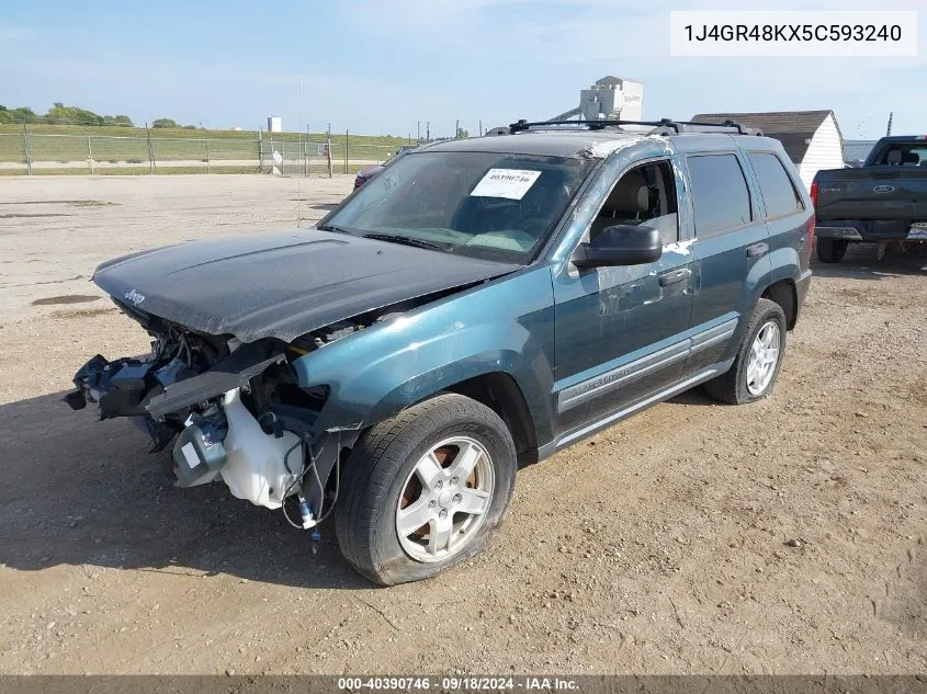 2005 Jeep Grand Cherokee Laredo VIN: 1J4GR48KX5C593240 Lot: 40390746