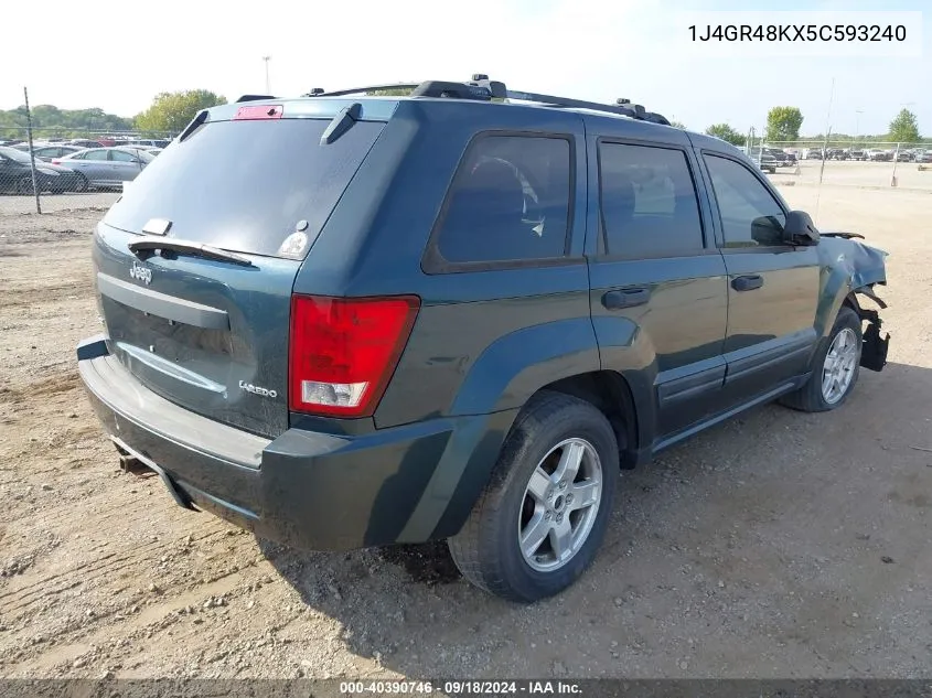 1J4GR48KX5C593240 2005 Jeep Grand Cherokee Laredo