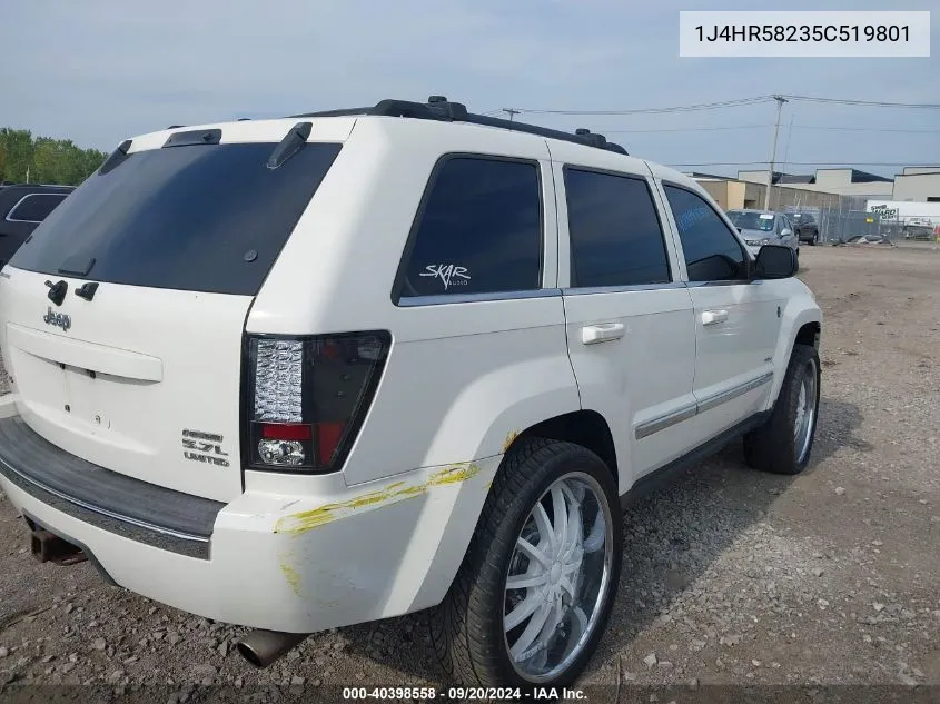 2005 Jeep Grand Cherokee Limited VIN: 1J4HR58235C519801 Lot: 40398558