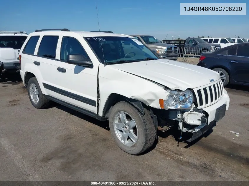 2005 Jeep Grand Cherokee Laredo VIN: 1J4GR48K05C708220 Lot: 40401360