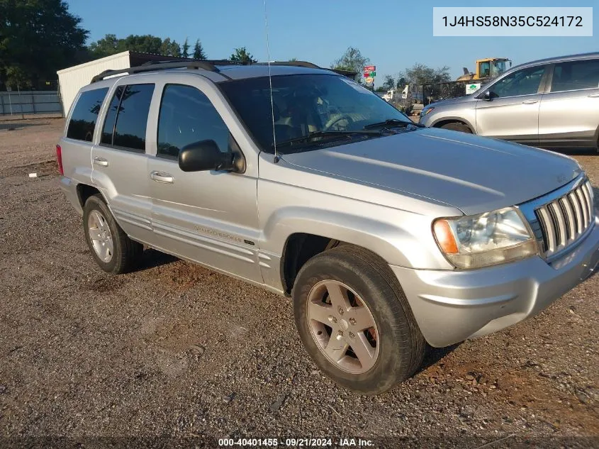 2005 Jeep Grand Cherokee Limited VIN: 1J4HS58N35C524172 Lot: 40401455