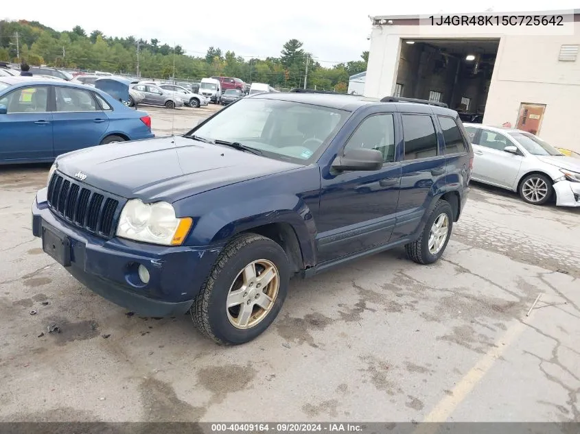 2005 Jeep Grand Cherokee Laredo VIN: 1J4GR48K15C725642 Lot: 40409164