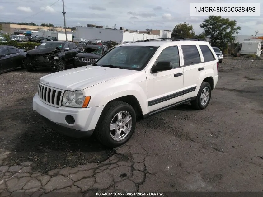 2005 Jeep Grand Cherokee Laredo/Columbia/Freedom VIN: 1J4GR48K55C538498 Lot: 40413045