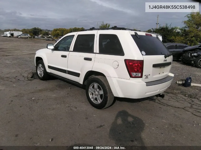 2005 Jeep Grand Cherokee Laredo/Columbia/Freedom VIN: 1J4GR48K55C538498 Lot: 40413045