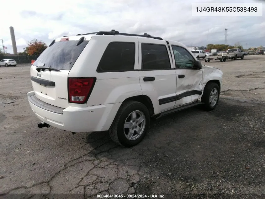 2005 Jeep Grand Cherokee Laredo/Columbia/Freedom VIN: 1J4GR48K55C538498 Lot: 40413045