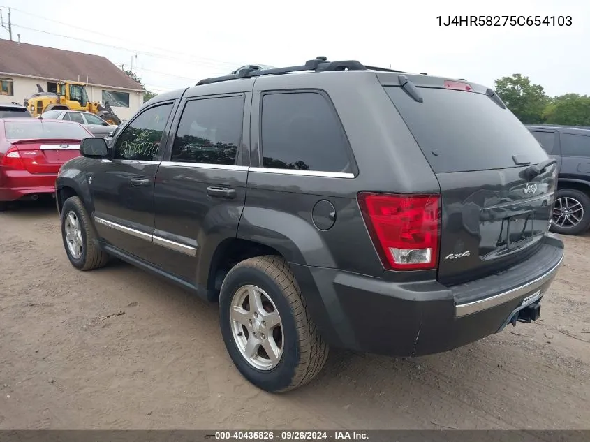 2005 Jeep Grand Cherokee Limited VIN: 1J4HR58275C654103 Lot: 40435826