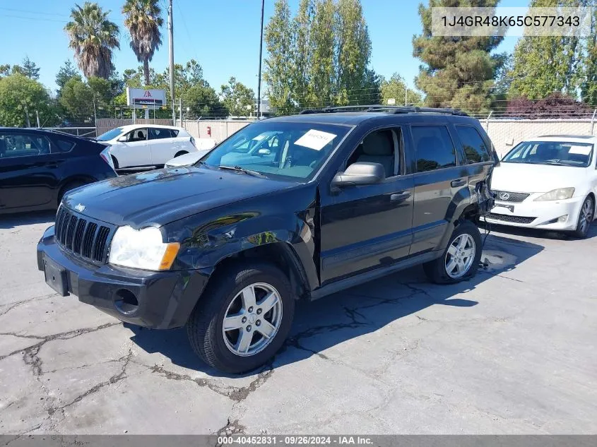 2005 Jeep Grand Cherokee Laredo VIN: 1J4GR48K65C577343 Lot: 40452831