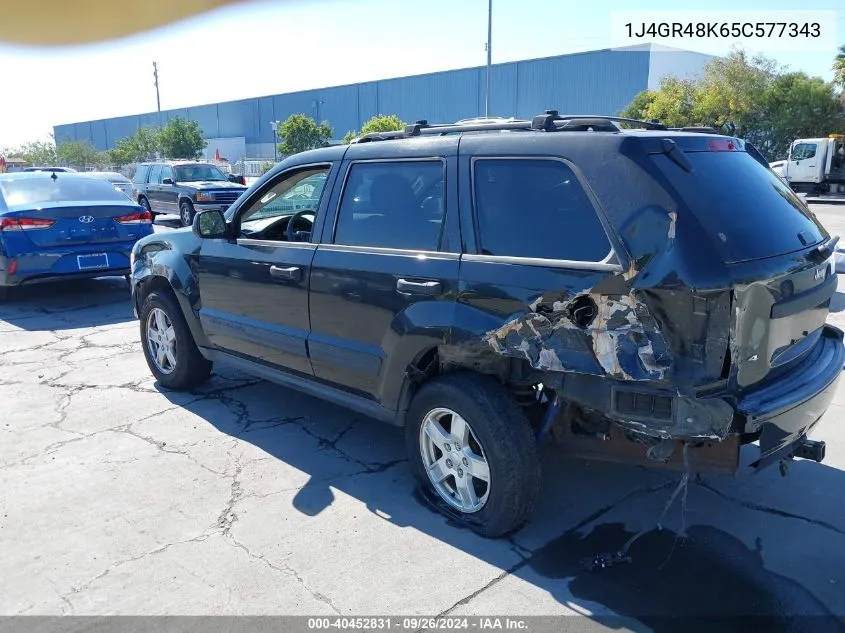 1J4GR48K65C577343 2005 Jeep Grand Cherokee Laredo