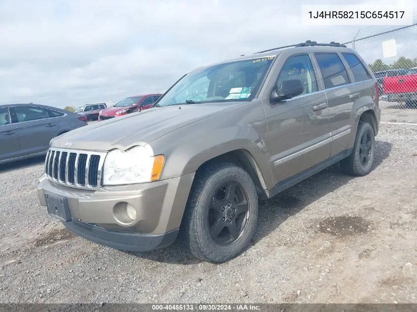 2005 Jeep Grand Cherokee Limited VIN: 1J4HR58215C654517 Lot: 40455133