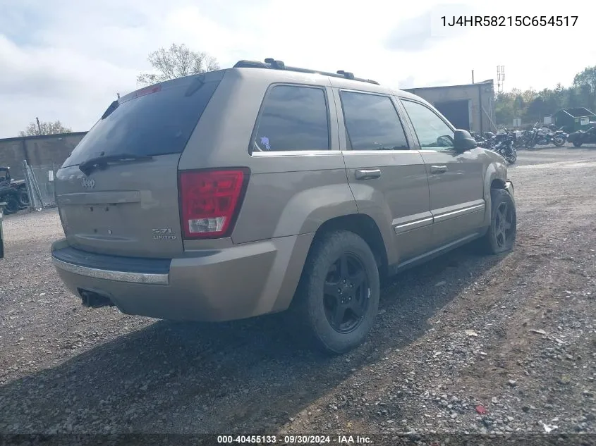 2005 Jeep Grand Cherokee Limited VIN: 1J4HR58215C654517 Lot: 40455133