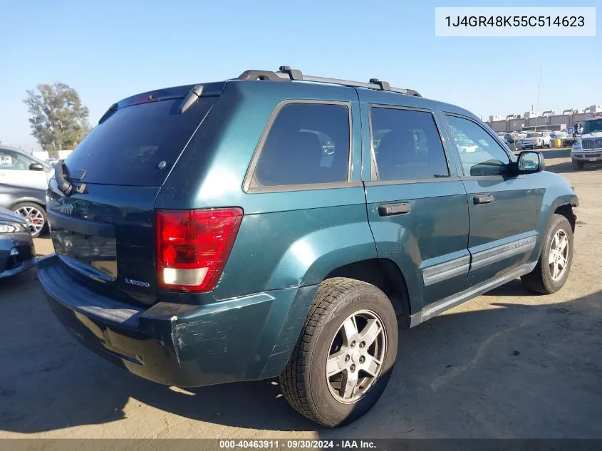 2005 Jeep Grand Cherokee Laredo VIN: 1J4GR48K55C514623 Lot: 40463911