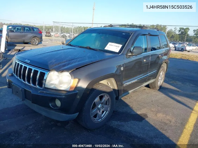 2005 Jeep Grand Cherokee Limited VIN: 1J4HR58N15C503526 Lot: 40473468