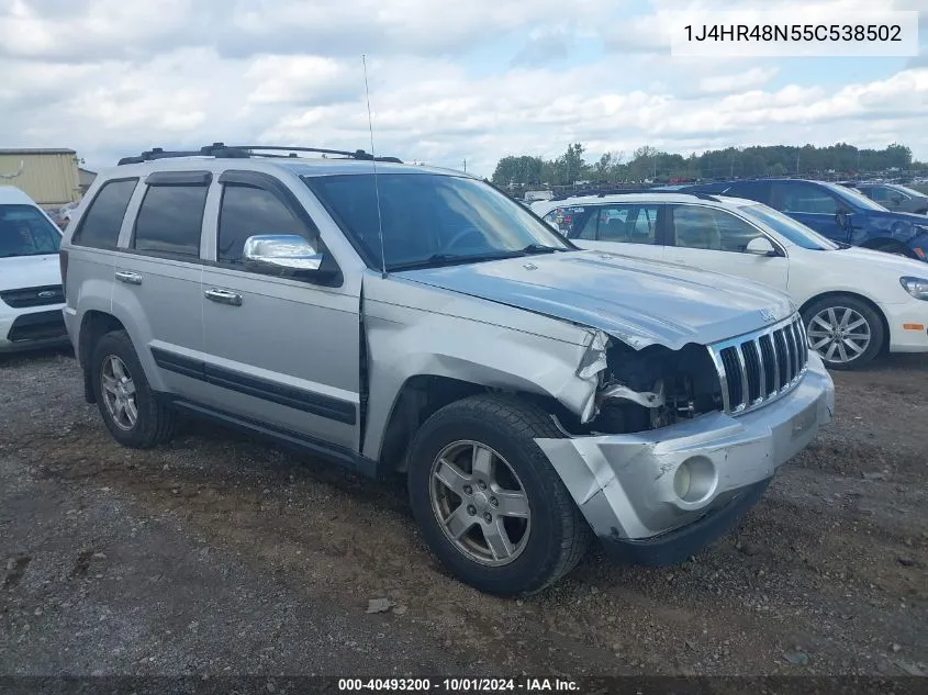 2005 Jeep Grand Cherokee Laredo VIN: 1J4HR48N55C538502 Lot: 40493200