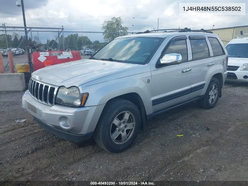 2005 Jeep Grand Cherokee Laredo VIN: 1J4HR48N55C538502 Lot: 40493200