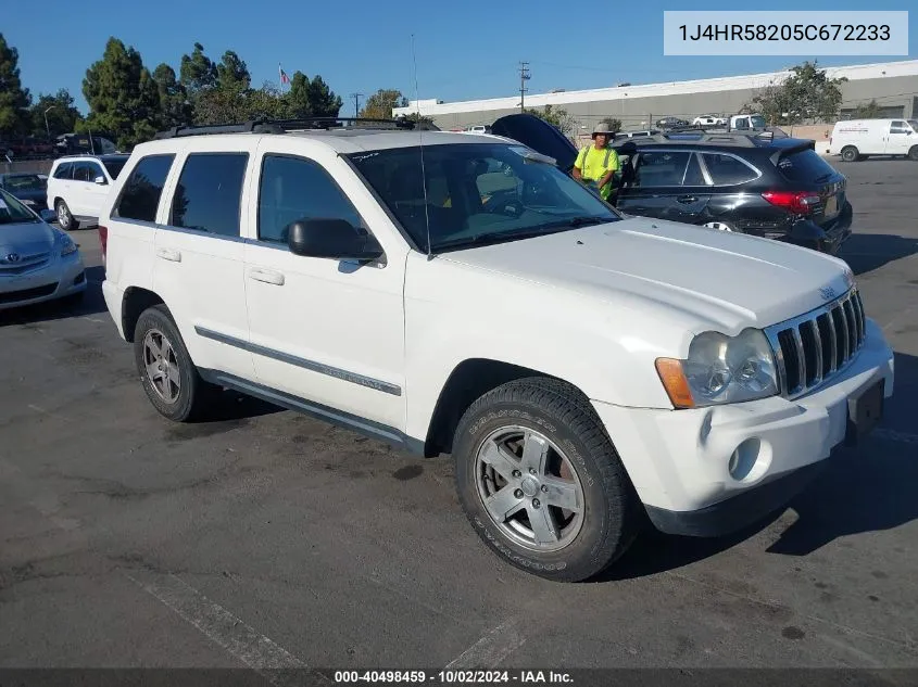 2005 Jeep Grand Cherokee Limited VIN: 1J4HR58205C672233 Lot: 40498459