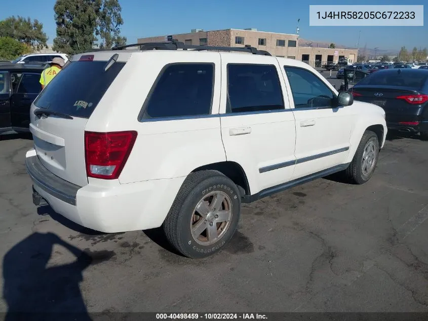 2005 Jeep Grand Cherokee Limited VIN: 1J4HR58205C672233 Lot: 40498459