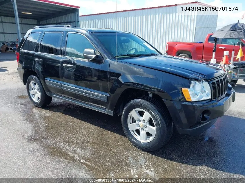 2005 Jeep Grand Cherokee Laredo VIN: 1J4GR48K15C701874 Lot: 40503354