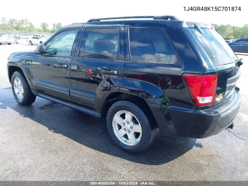 2005 Jeep Grand Cherokee Laredo VIN: 1J4GR48K15C701874 Lot: 40503354