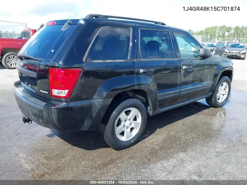 1J4GR48K15C701874 2005 Jeep Grand Cherokee Laredo