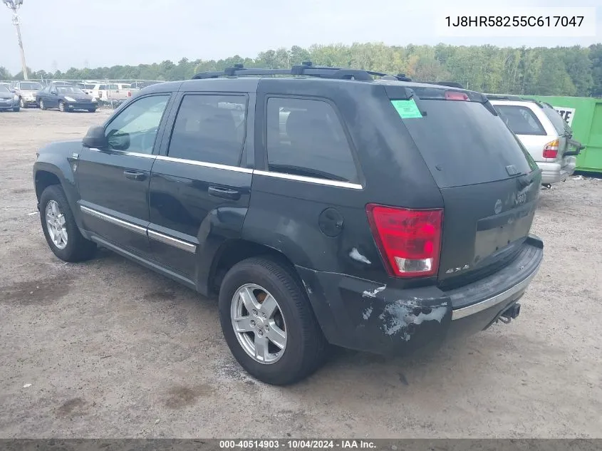 2005 Jeep Grand Cherokee Limited VIN: 1J8HR58255C617047 Lot: 40514903