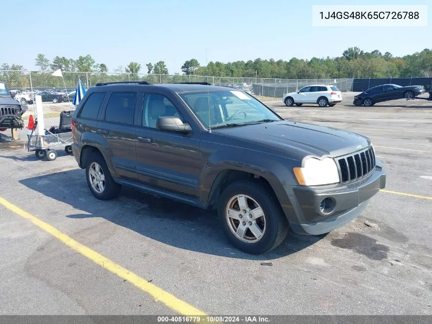 2005 Jeep Grand Cherokee Laredo VIN: 1J4GS48K65C726788 Lot: 40516779