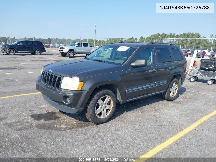 2005 Jeep Grand Cherokee Laredo VIN: 1J4GS48K65C726788 Lot: 40516779