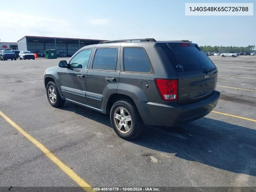 2005 Jeep Grand Cherokee Laredo VIN: 1J4GS48K65C726788 Lot: 40516779