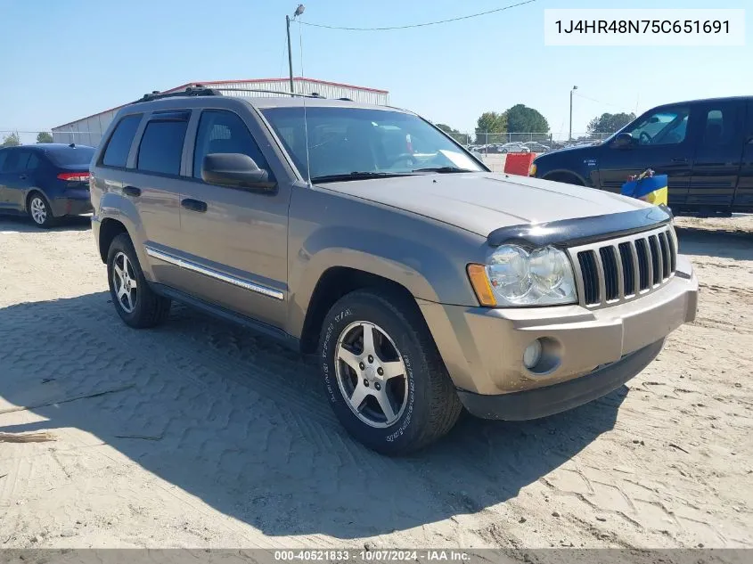 2005 Jeep Grand Cherokee Laredo VIN: 1J4HR48N75C651691 Lot: 40521833